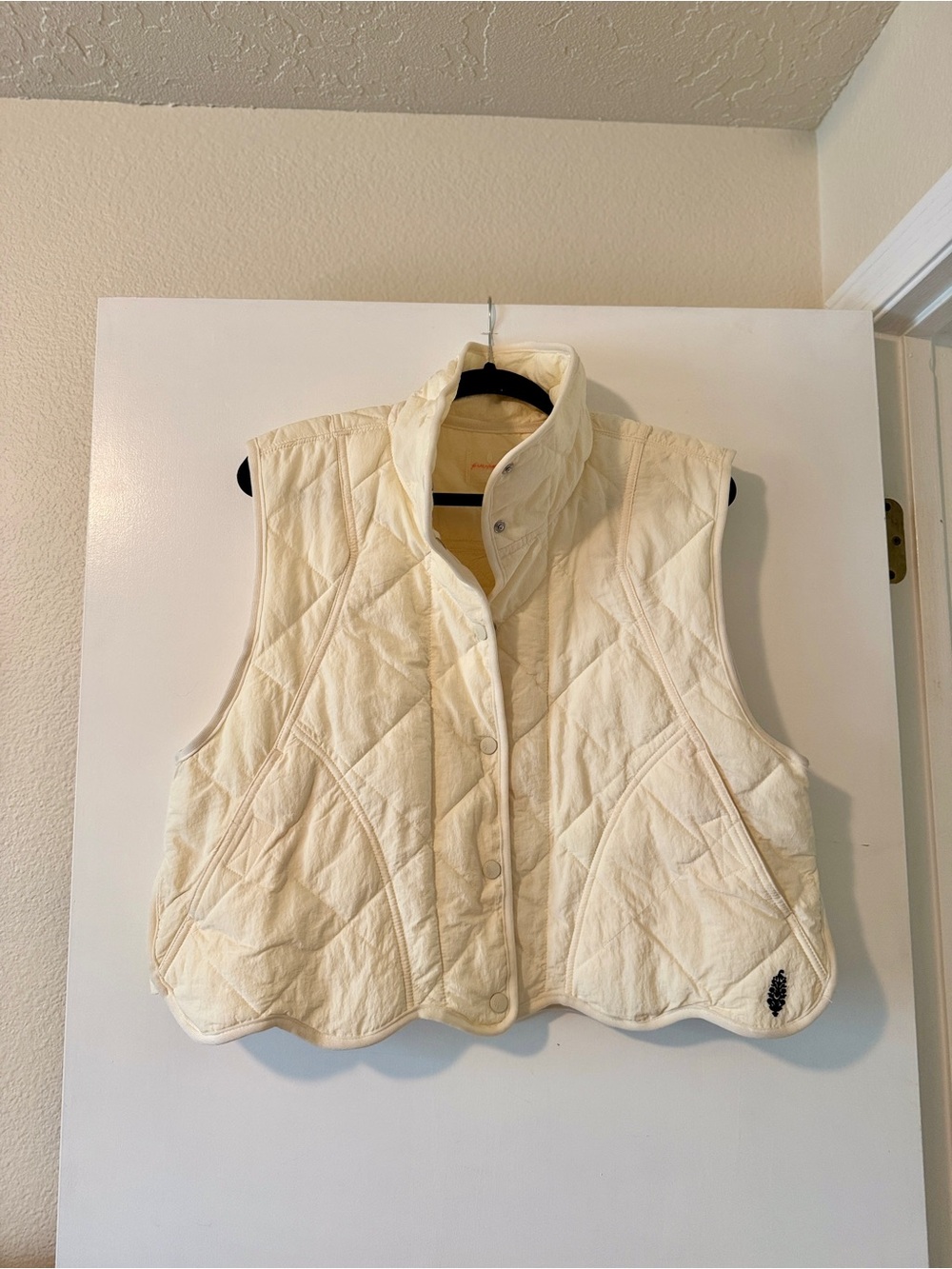 Free People Movement Quilted Cream Women's Sleeveless Vest Jacket
